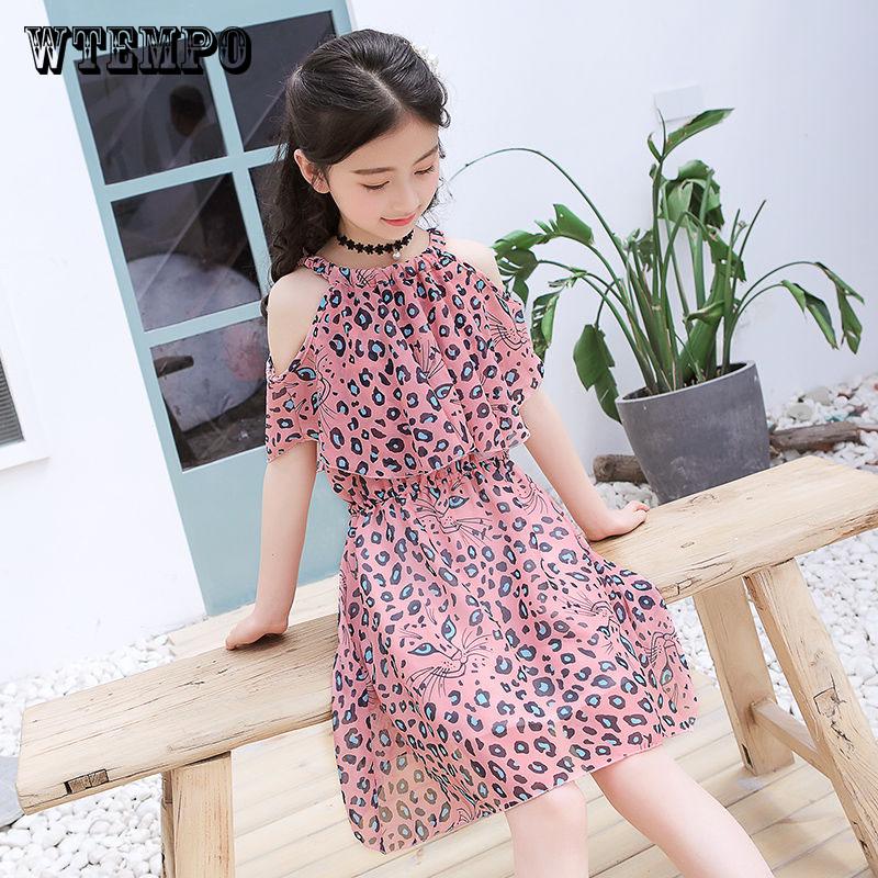 Children's Wear Girls Dress 2019 Summer Chiffon Beach Skirt Bohemian Holiday Skirt