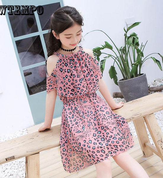 Children's Wear Girls Dress 2019 Summer Chiffon Beach Skirt Bohemian Holiday Skirt