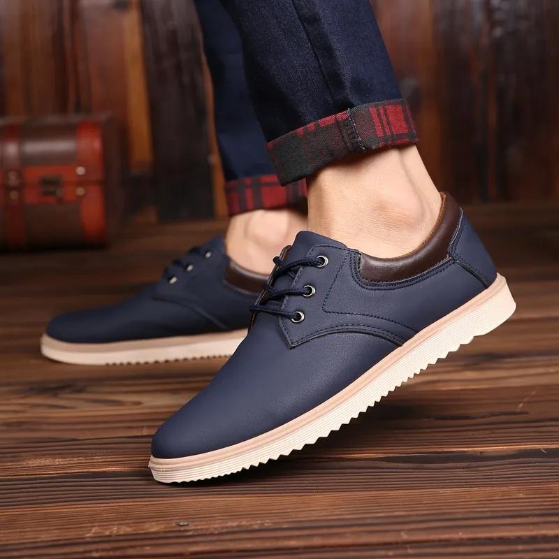 Men's Leather Shoes Casual Shoes Trend Sneakers All Match Non-slip Breathable Sneakers High Quality Sports Shoes