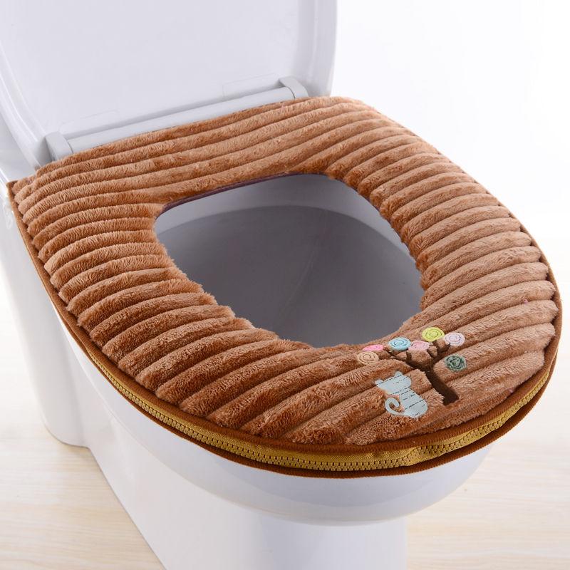 Toilet Seat Winter Thickened Household Toilet Cushion Toilet Cover Zipper Universal Toilet Cushion Toilet Cushion Universal