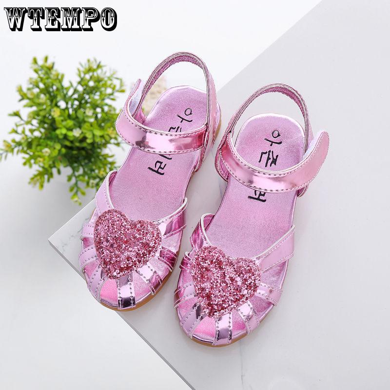 Pair of Baby Shoes Children Toddler Girls Fashion Soild Bowknot Dance Princess Sandals Shoes