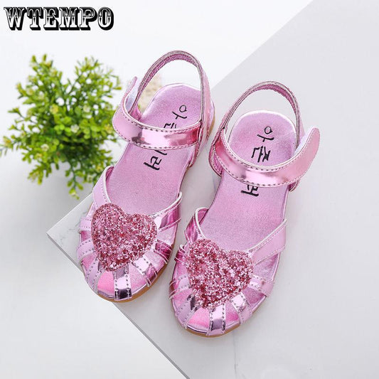 Pair of Baby Shoes Children Toddler Girls Fashion Soild Bowknot Dance Princess Sandals Shoes