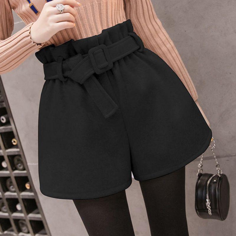 Fashion Shorts for Women High Waist Solid Shorts Classic Basic Casual Wide Leg Shorts Femme