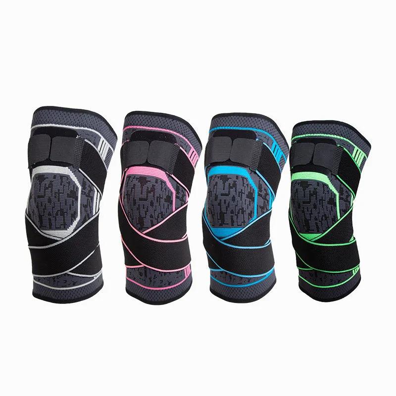 A Pair of Professional Knee Pads Sports Men and Women Running Fitness Basketball Meniscus Professional Squat Knee Protector Leg Guard Joints