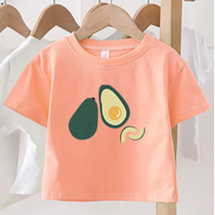 Summer Kids Cute Printing T Shirts Short Sleeve Tops Korean Style O-neck Loose T Shirts For Children Girls Boys