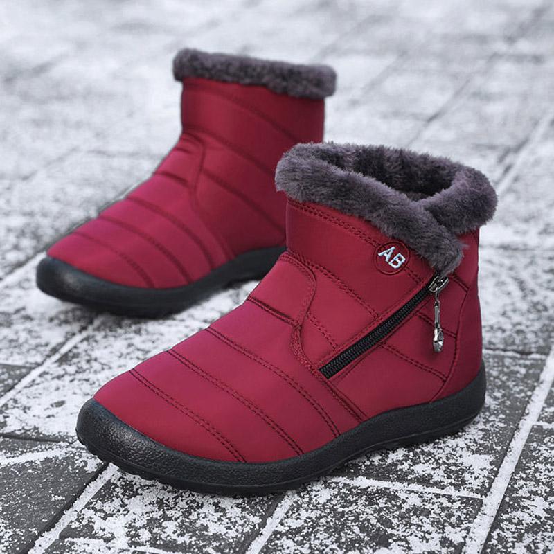 Winter Snow Boots High Quality  Women's Boots  Rain Warm Fur Foot Mother Shoes Waterproof Ankle Boots Female