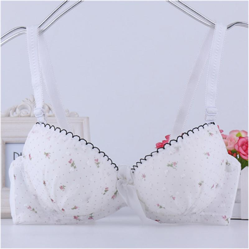 Underwear Women's Summer Thin Girls' Bras Have Steel Rings and Small Chests During The Development Period Underwear Is Light and Breathable