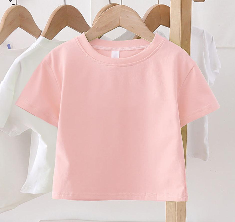 Summer Kids Cute T Shirts Short Sleeve Tops Korean Style O-neck Loose T Shirts For Children Girls Boys