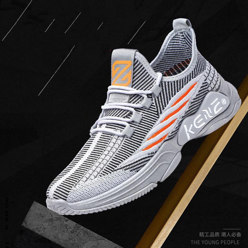 Summer Wild Running Shoes Fly Woven Mesh Breathable Casual Sports Shoes Lightweight Fashion Soft Sole Sneakers