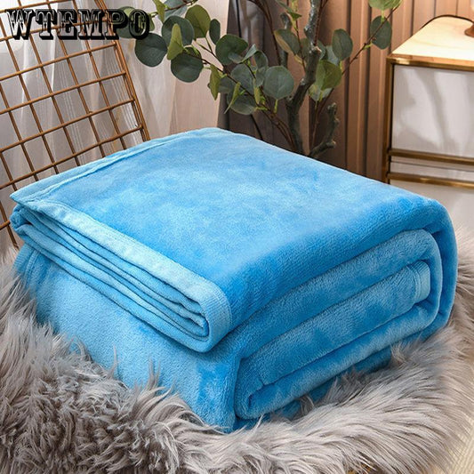 Anti-static Coral Fleece Blanket Warmth Thick Blanket Blanket Double-sided Fleece Bed Sheet Napping Air Conditioning Blanket