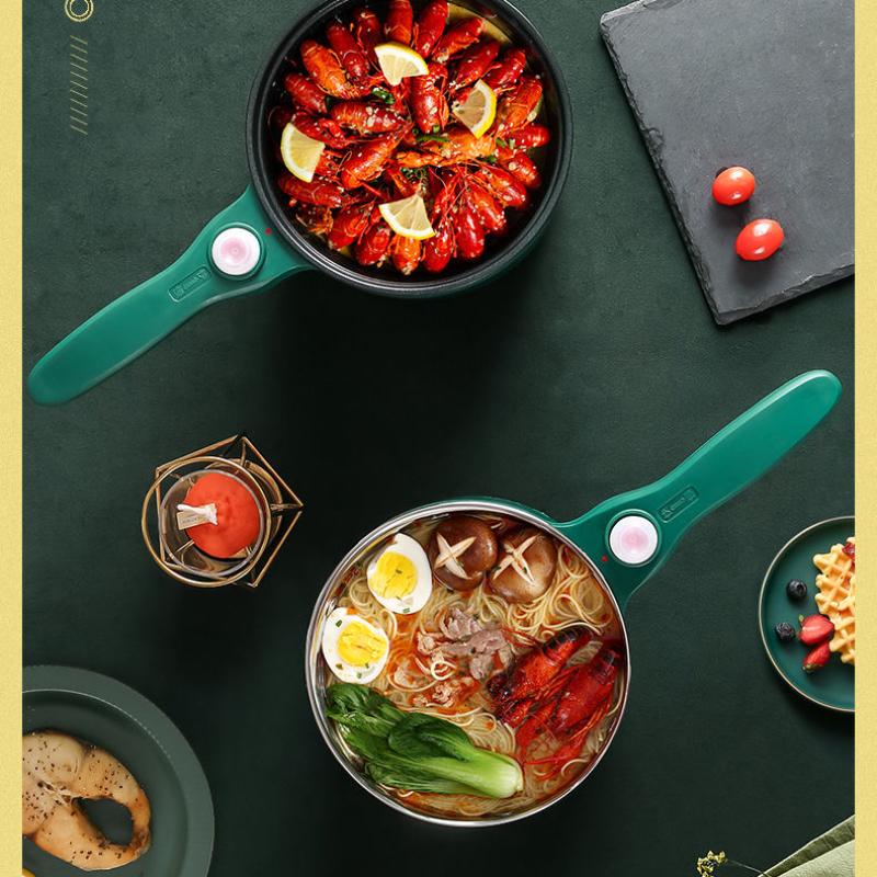 Multifunctional Electric Frying Pan Student Dormitory Small Electric Pot Home Cooking Noodles In Pot Mini Electric Cooking Pot Is Non-stick