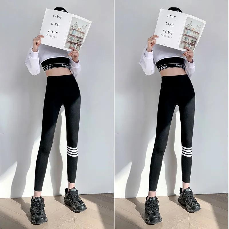 Women's Sweaty Burn Fat Shark Skin Leggings Wear High Waist Yoga Barbie Gym Sports Fitness Stovepipe Pants Running Walking Slimming Pants