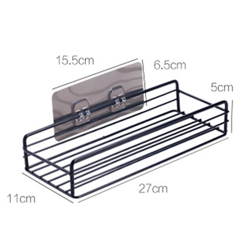 Iron Bathroom Shelf Shower Gel Shelf Bathroom Free Punching Wash Basket Hanging Wall Storage Rack