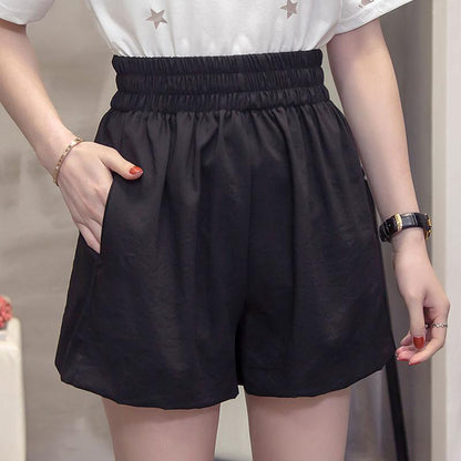 200 Kg Can Wear Large Size Wide-leg Shorts Female Summer Loose High-waist Shorts Female Students Casual All-match Pants