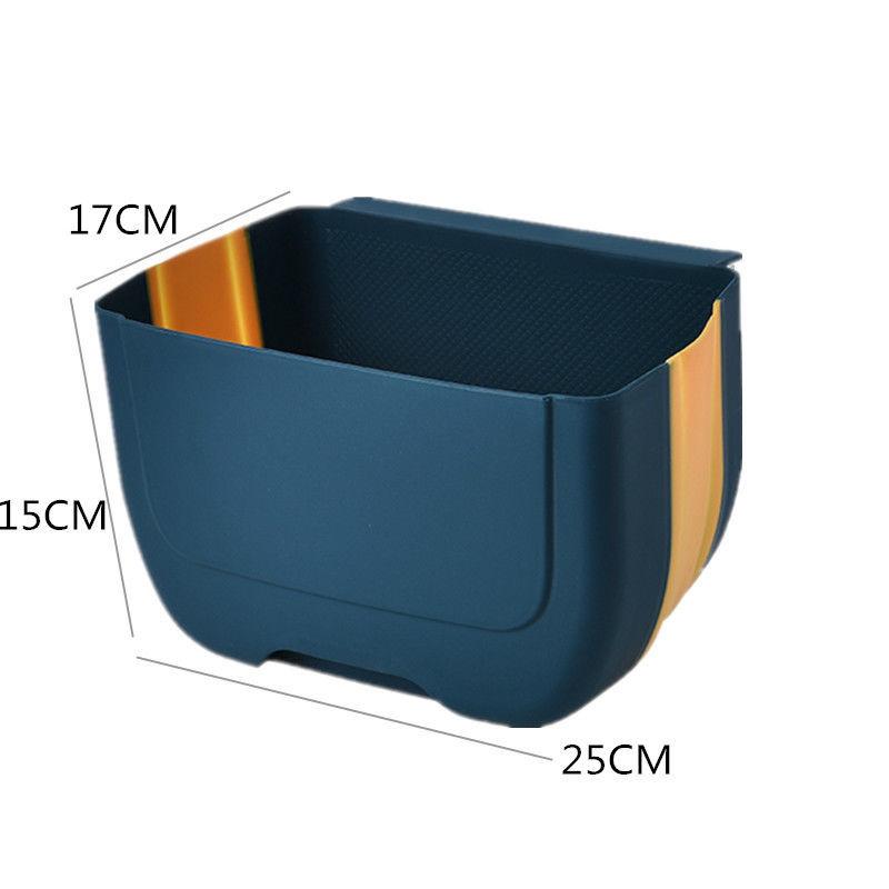 Kitchen Trash Can Hanging Household Wall-mounted Folding Storage Bin Classification Cabinet Door Kitchen Waste Garbage Bin Toilet