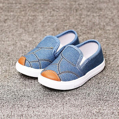 Children's Large Size Canvas Shoes Spring and Autumn Breathable Soft-soled Baby Shoes Boys and Girls Kindergarten Casual Flat Shoes