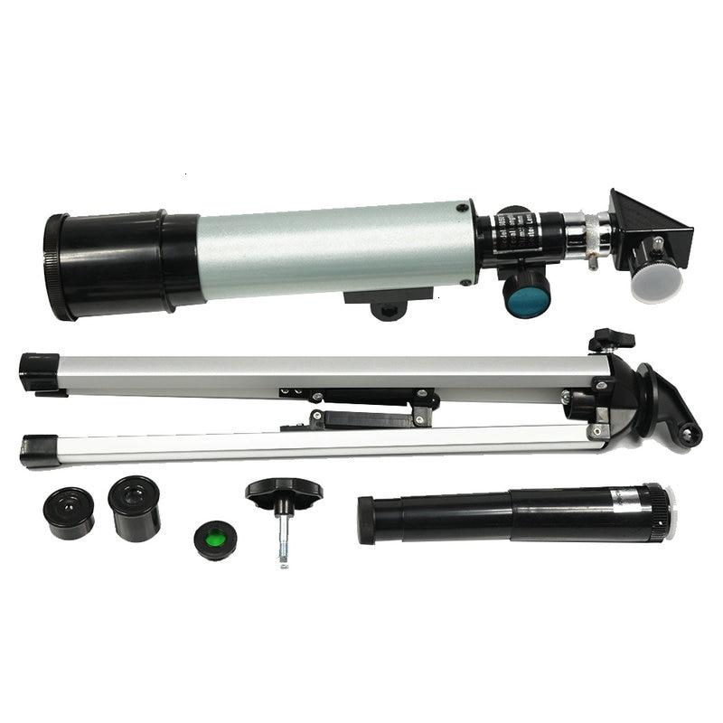 F36050M Astronomical Telescope with Portable Tripod Monocular Zoom Telescope Spotting Scope for Watching Moon Stars Bird