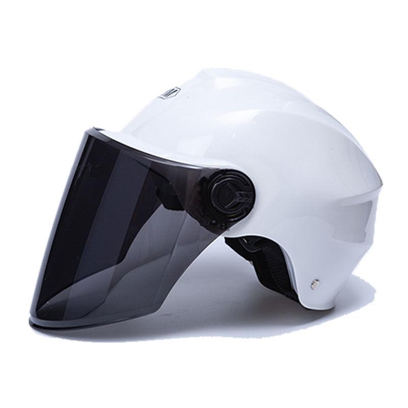 Electric Vehicle Helmet Spring and Summer Motorcycle Half Helmet Men and Women Four Seasons Universal Sunscreen Sunshade Light Battery Car Helmet