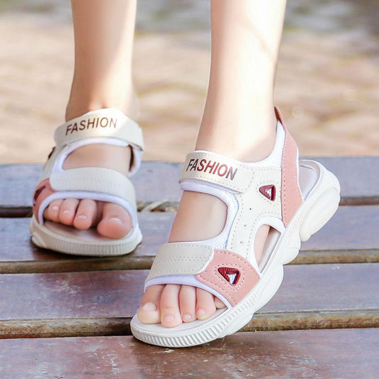 Girls Boys Sandals Children Sandals Women Summer Open-toed Breathable Lightweight Non-slip Soft-soled Beach Shoes