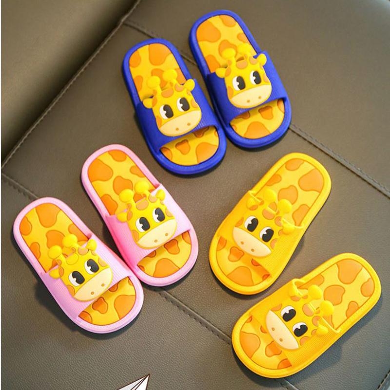 Children's Slippers Summer Boys and Girls Cute Soft-soled Non-slip Comfortable Cartoon Household Slippers