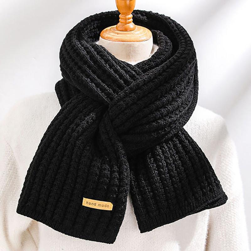 Knitted Scarf Women Winter Thicken Warm Scarves Lady Fashion Korean Soft Knit Shawl Couples Long Solid Scarf