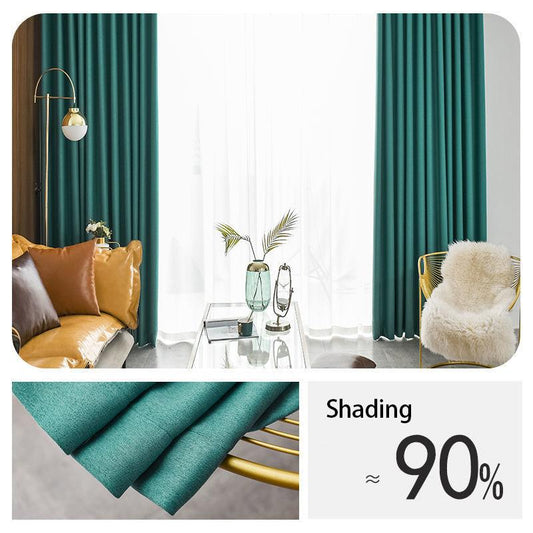 Blackout Curtains for Living Room and Bedroom Thickened Full Shading Princess Style Nordic Modern Minimalist Style (150×270cm)