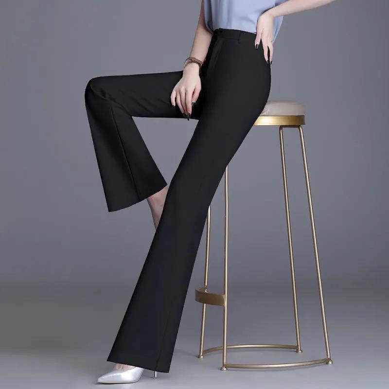 WTEMPO Summer Women Flare Long Pants Casual Ladies Bell Bottoms Large Size S-XXXL  Trousers