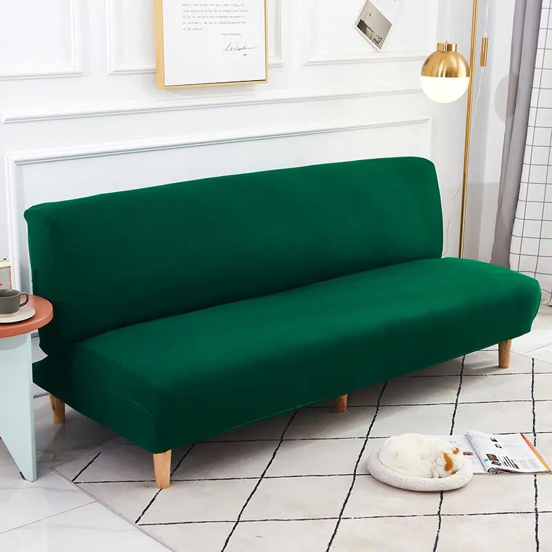 Armless Sofa Bed Covers Elastic Stretch Futon Slipcover Loveseat Couch Protector Home Decor