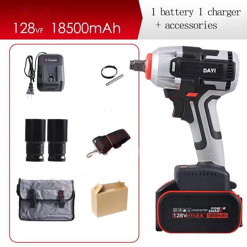 128VF/188VF/258VF High Power Industrial Electric Drill Large Capacity Lithium Battery Auto Repair Motor Electric Wrench 11 Styles Optional