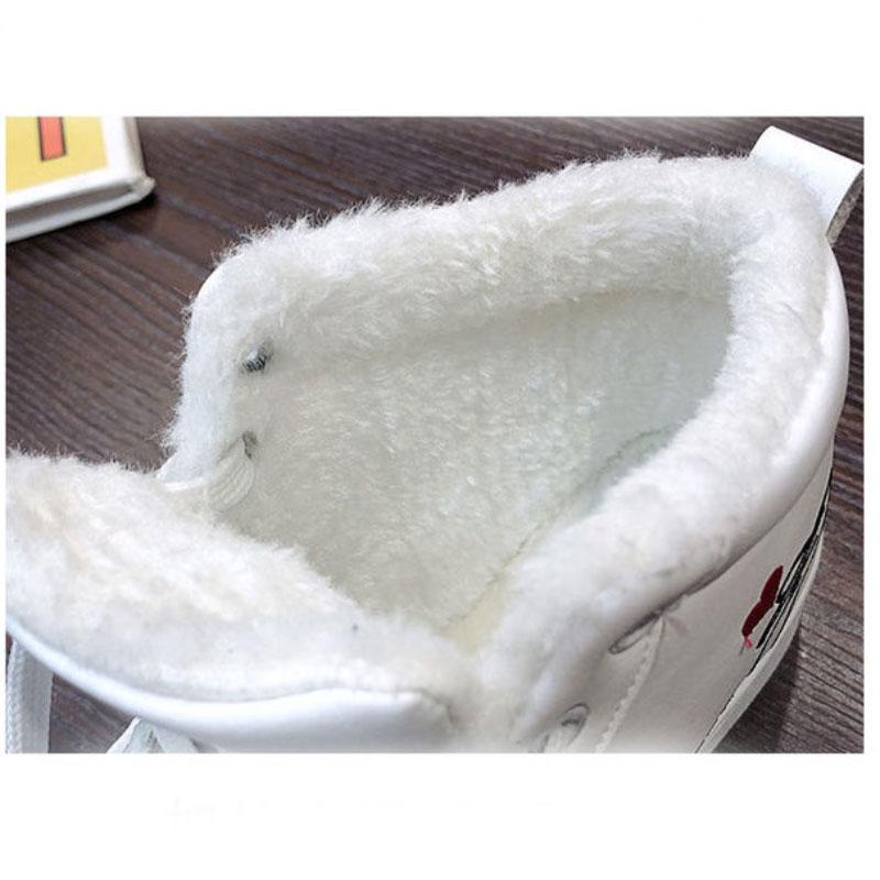 Cotton Shoes Women's Winter All-match Plus Suede Leather Women's Shoes Ankle Boots Flat Snow Boots Short Tube