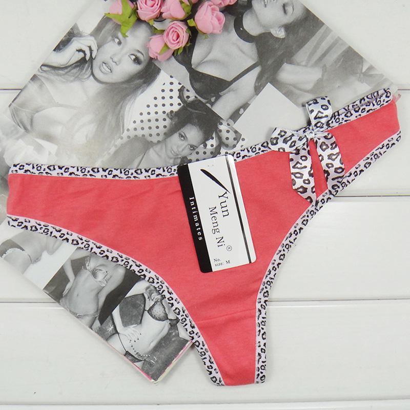 6 Pcs/Lot Brand Sexy Women Cotton G-String Thongs Low Waist Panties Ladies' Seamless Underwear