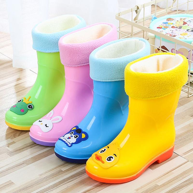 Children's Rain Boots, Female Students, Big Boys, Non-slip Rain Boots, Male Kindergarten Fashion Cute Tendon-soled Waterproof Shoes