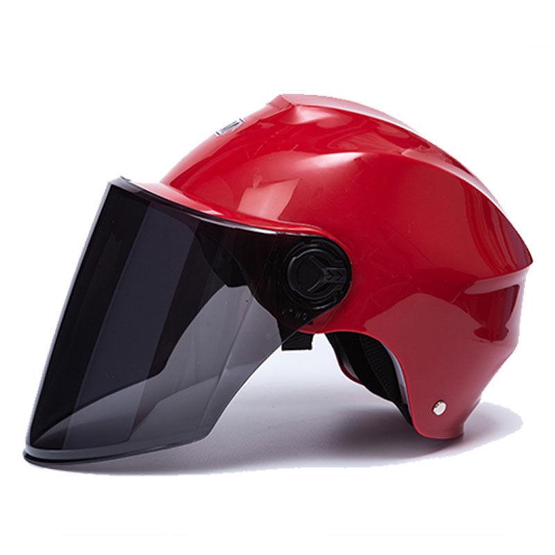 Electric Vehicle Helmet Spring and Summer Motorcycle Half Helmet Men and Women Four Seasons Universal Sunscreen Sunshade Light Battery Car Helmet