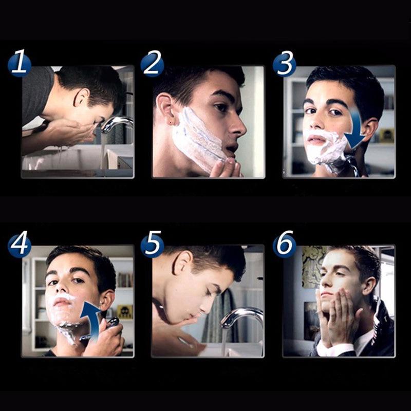 New 8Pcs/Lot Safety Razor Blades for Men Sharp Trimmer Straight Razor Manual Five Layer Shaver