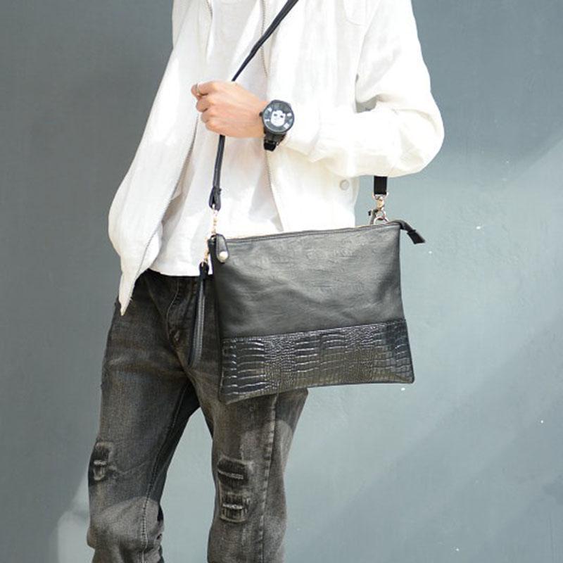 Shoulder bags business leather iPad bag messenger Handbag Shoulder strap detachable briefcase