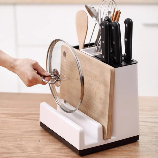 Kitchen Multi-function Tool Storage Rack Spoon Pot Cover Tableware Storage Box