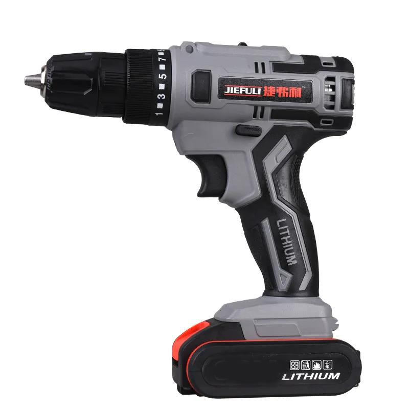 12V Electric Drill Screwdriver Set Cordless Electric Drill Rechargeable Motor with Toolbox