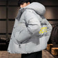 Men's Down Jackets Trend Korean Version Winter Hooded Jackets Warm Loose Large Size Bread Jacket Men