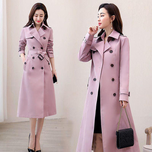 Large size Woman's clothing Long sleeve warmth Windbreaker Large size Woolen coat Spring and Autumn