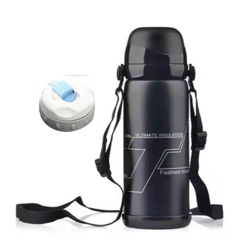 800ml Stainless Steel Vacuum Flask Outdoor Sports Large Capacity Kettle Coffee Tea Water Bottle Milk Cup