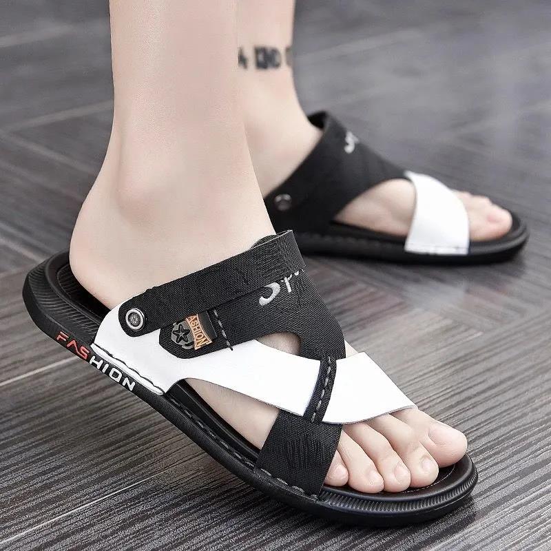 Summer Dual-purpose Outdoor Beach Shoes Men's Driving Slippers Trendy Waterproof Outdoor Sandals