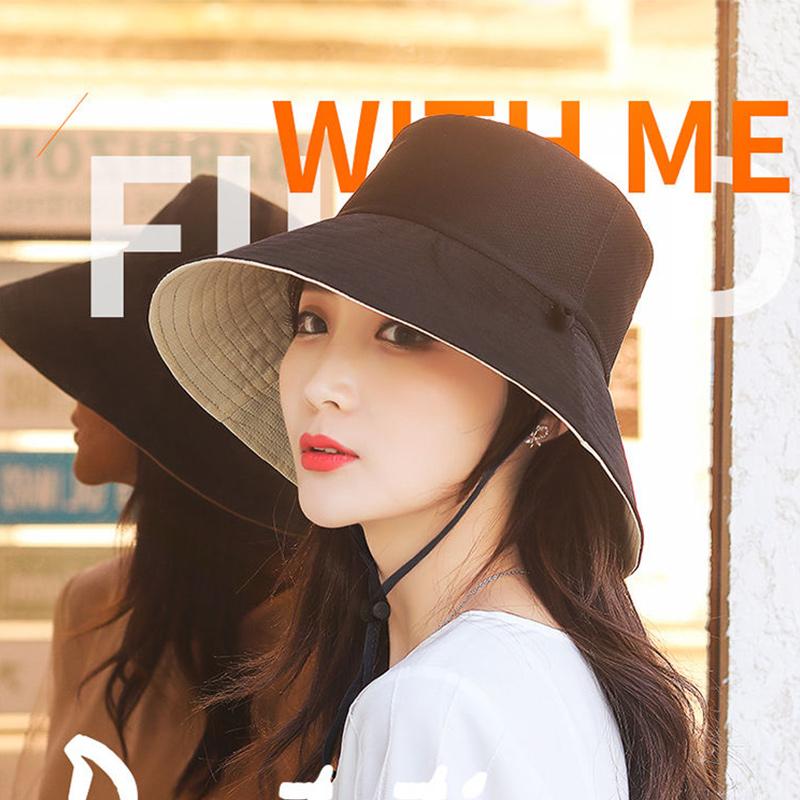 Summer Hat Female Face Sunscreen Sunshade Hat Along The Tide All-match Japanese Summer Fashion