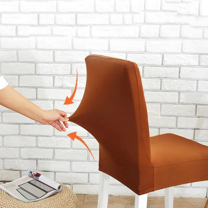 Simple Modern Fabric Half Chair Cover Elastic One-Piece Chair Cover Swivel Chair Dining Chair Cover Stool Cover