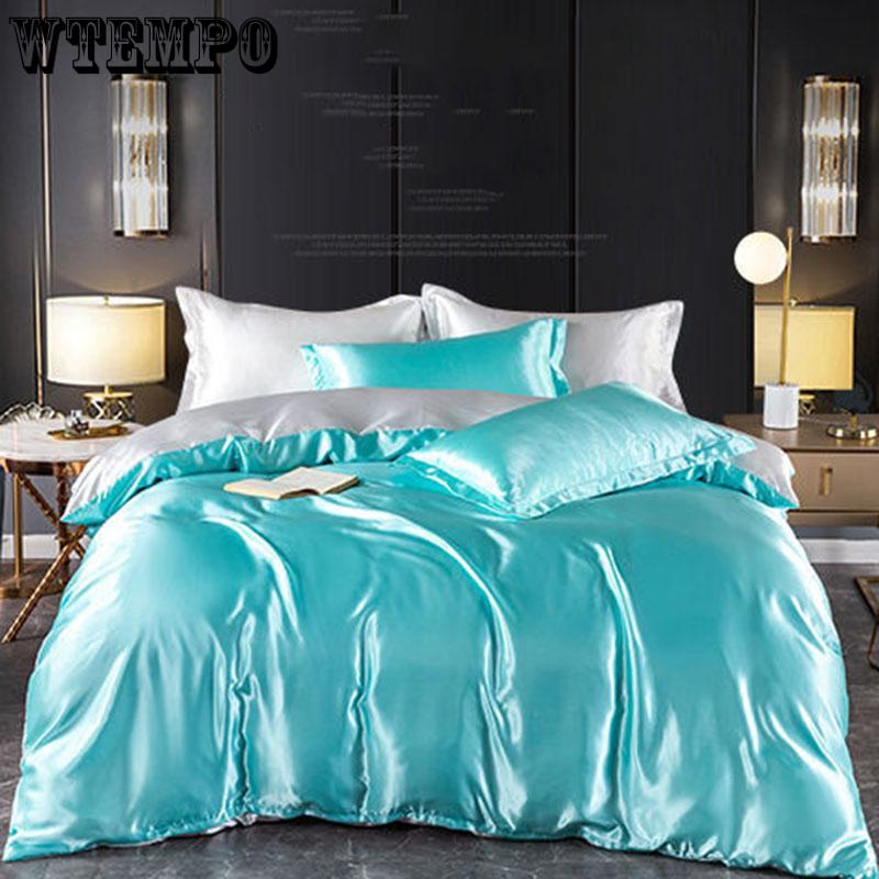 1.8m/2m Queen King Bed Sheet Summer Washable Ice Silk Sheets Silky Bedding