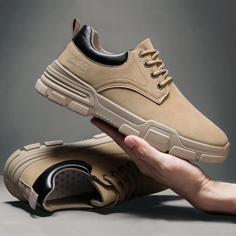 Spring Men's Shoes Waterproof Non-slip Work Wear-resistant Shoes Martin Boots Men's Sneakers Sports Breathable Casual Shoes