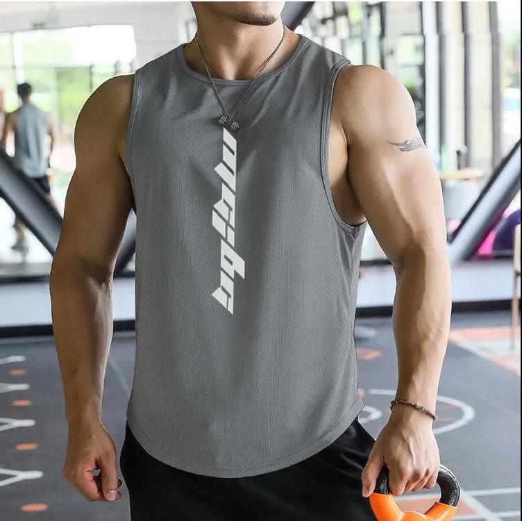 Men's Quick-drying Sports Vest Sleeveless Summer Training Fitness Running Moisture Wicking T-shirt