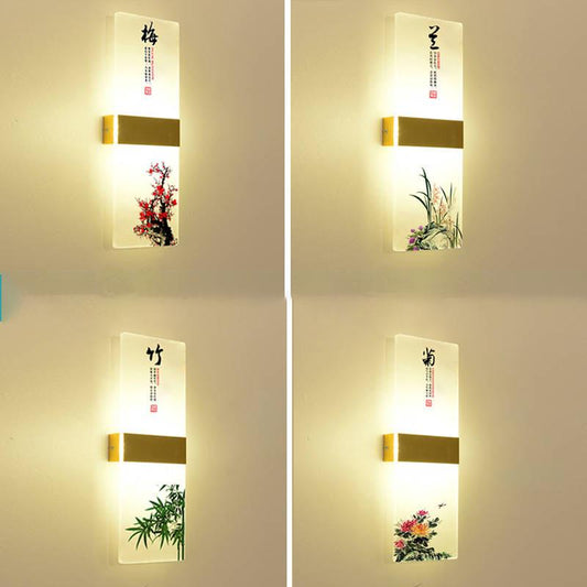 LED Wall lamp living room background bedroom corridor aisle wall lamp stairwell lamp bedside lamp