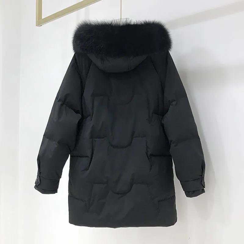 Down Padded Jacket Women's New Korean Version of Loose Padded Jacket Mid-length Winter Coat Bread Jacket Female Student Cotton Coat Fairy Jacket