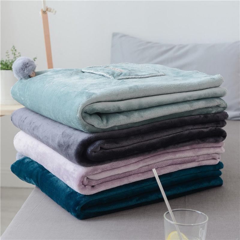 Autumn and Winter Multifunctional Office Soft Coral Fleece Flannel Small Wool Blanket Cover Blanket Bed Sheet Shawl Lazy Thick Blanket