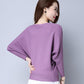 Women Sexy Boat Neck Pullover Sweater Plus Size Batwing Sleeve Knitted sweater